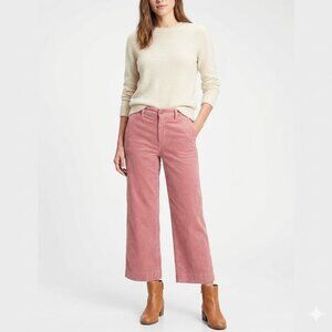 *GAP High Rise Wide-Leg Crop Pink Cords